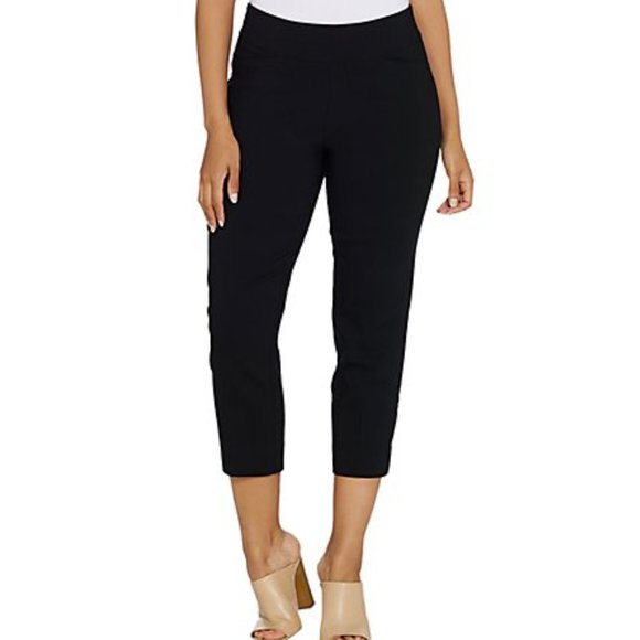 Susan Graver Pants - Susan Graver Uptown Stretch Pull-On Crop Pants  9256